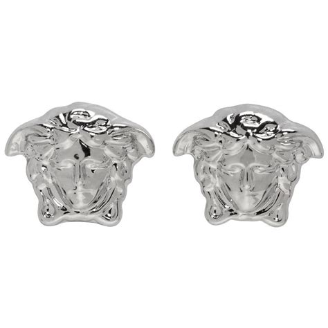 versace earrings silver